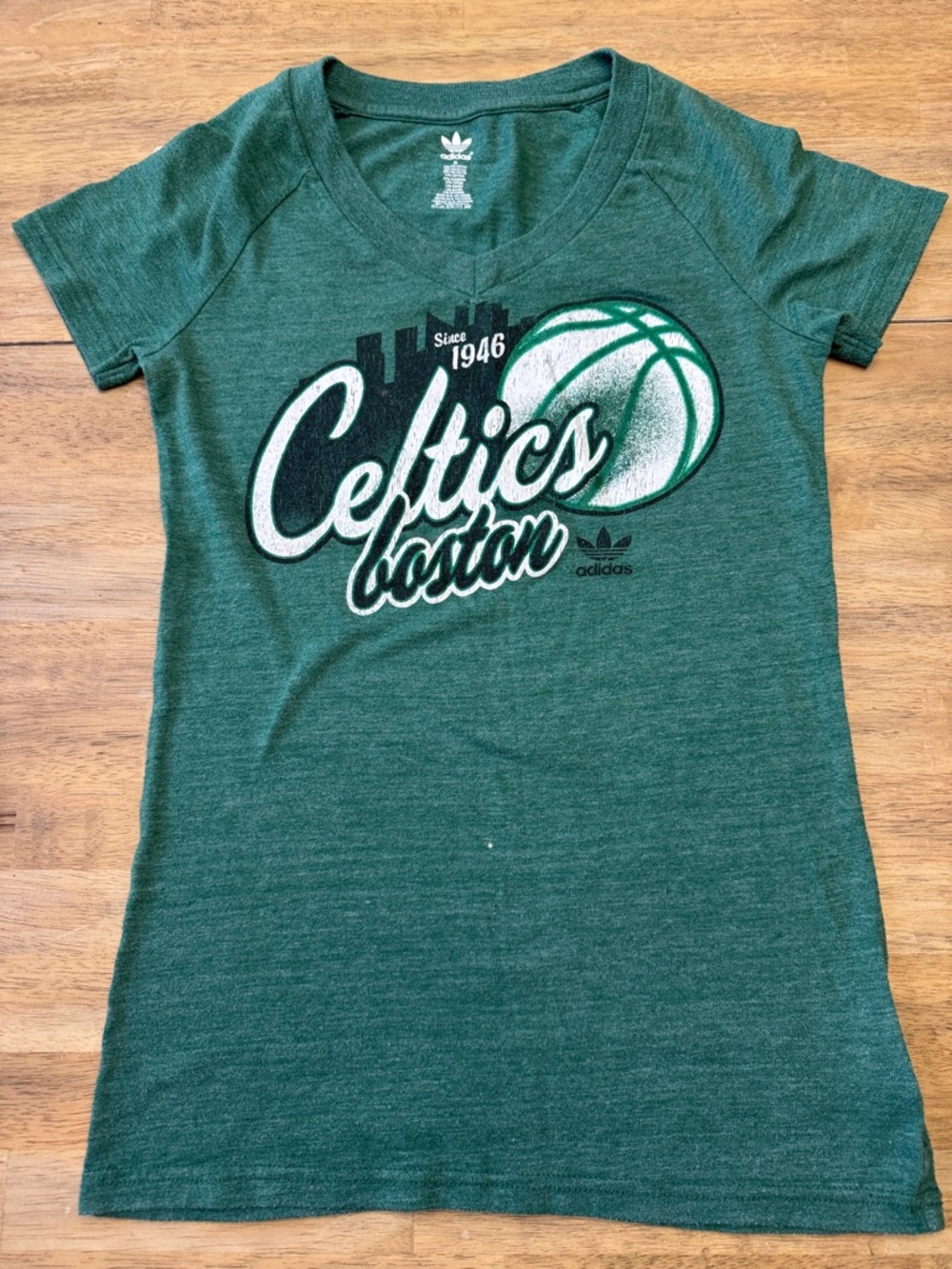 adidas Green Boston Celtics Short Sleeve Tee